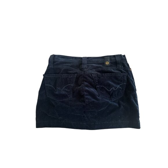 ADRIANO GOLDSCHMIED The Rich Navy Blue Velvet Skirt Size 25 - Picture 5 of 6